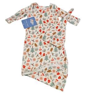 Charlie’s Project Baby Unisex Christmas Newborn NB Gown And Hat New